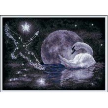 ПТ-0631   Набор для вышивания "Лунный лебедь"
